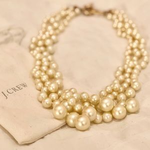 J.Crew Layered Statement Pearl Necklace